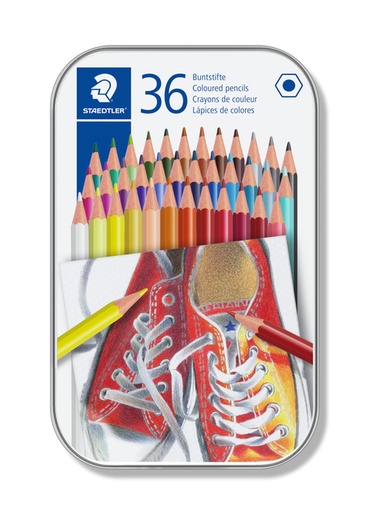 [1431205] Kleurpotlood Staedtler 175 6kantig assorti blik à 36 kleuren