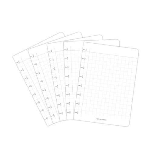 [1432921] Set extension Correctbook A5 carreau 10x10mm 5 feuilles