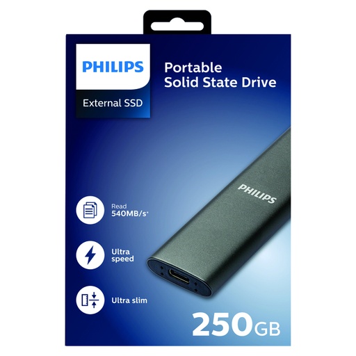 [1430784] SSD Philips externe 250GB USB-C Grijs