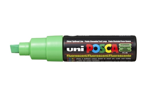 [1433841] Verfstift Posca PC8K breed schuin fluor groen