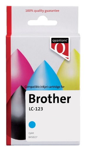 [845027] Inktcartridge Quantore alternatief tbv Brother LC-123 blauw