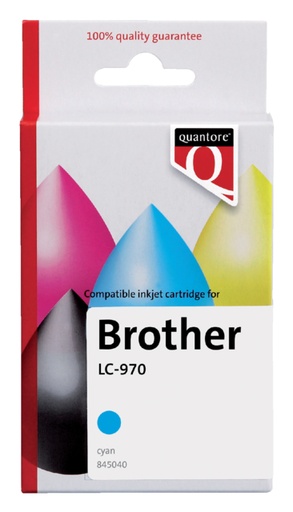 [845040] Inktcartridge Quantore alternatief tbv Brother LC-970 blauw