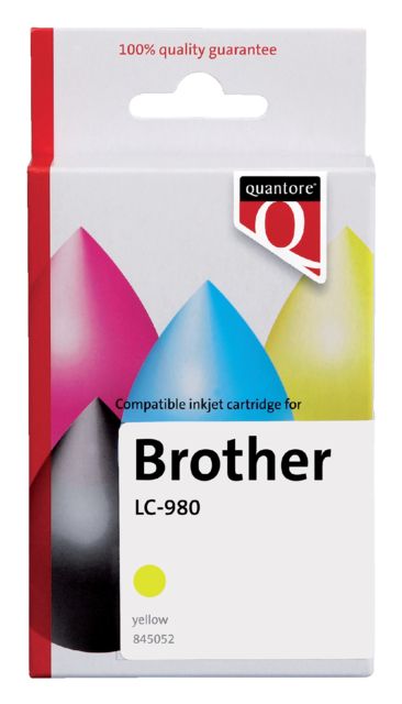 Inktcartridge Quantore alternatief tbv Brother LC-980 geel