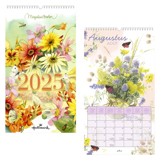 [1430611] Calendrier mensuel 2025 Hallmark Marjolein Bastin 280x500mm nature