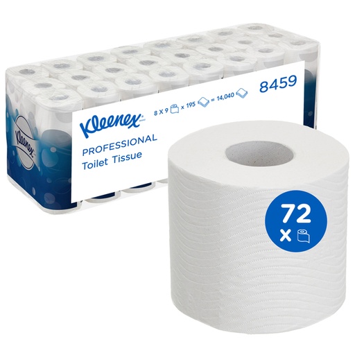 [1434287] Papier toilette Kleenex 8459 3 épaisseurs 195 feuilles blanc