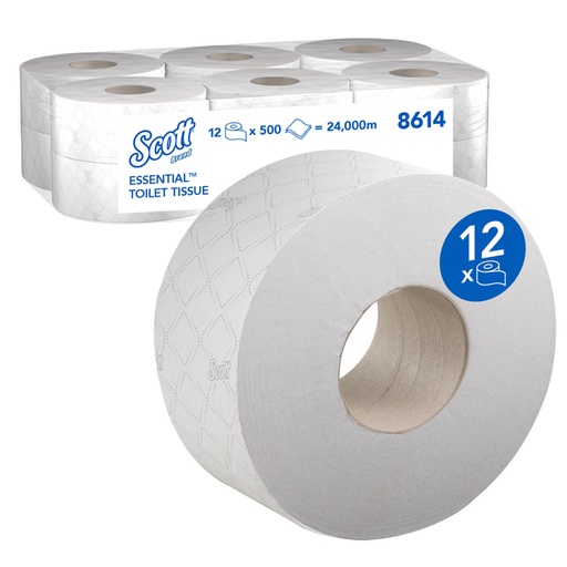 [1434292] Papier toilette Scott Essential Jumbo 8614 2 épaisseurs 200m blanc