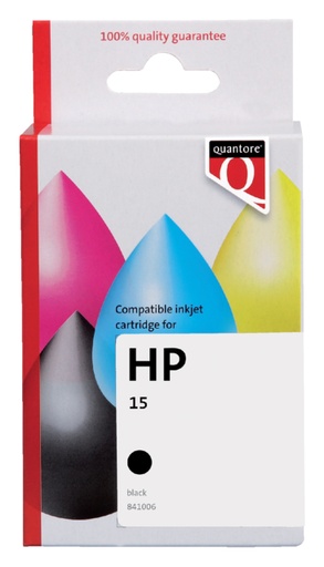 [841006] Inktcartridge Quantore alternatief tbv HP C6615D 15 zwart