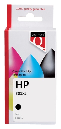 [841056] Inktcartridge Quantore alternatief tbv HP CH563EE 301XL zwart