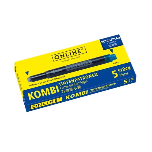 [1433968] Inktpatroon Online Kombi blauw doos à 5 stuks