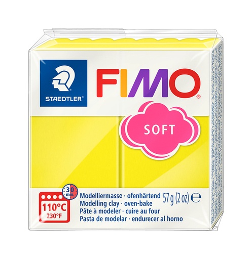 [1434405] Pâte à modeler Fimo Soft 57g jaune citron