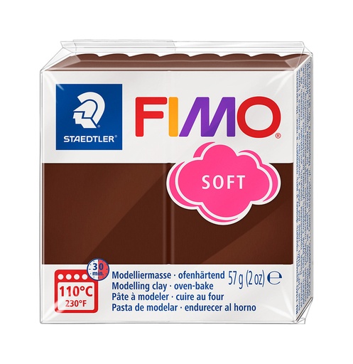 [1434420] Boetseerklei Fimo soft 57 gram choco