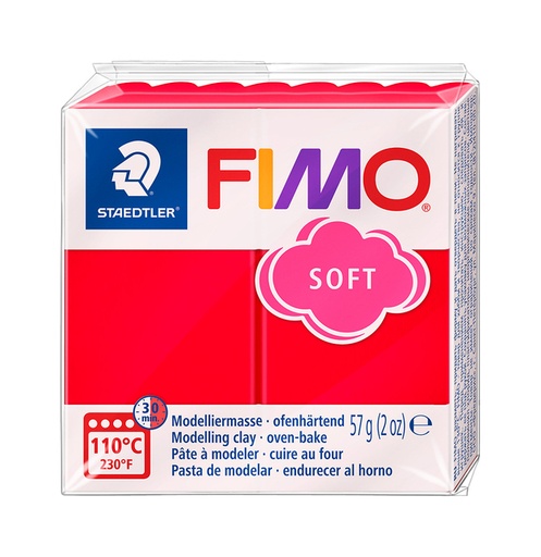 [1434421] Pâte à modeler Fimo Soft 57g rouge indien