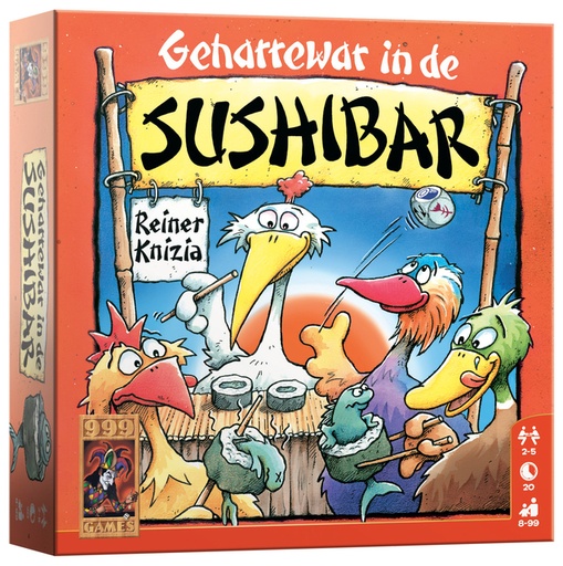 [1398843] Dobbelspel Geharrewar in de Sushibar