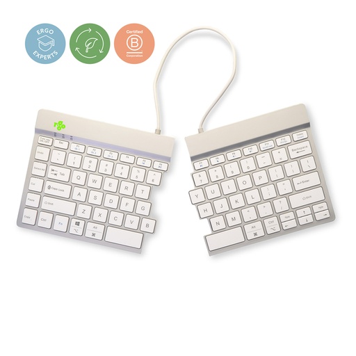 [1433162] Clavier R-Go Split Break QWERTY WL blanc