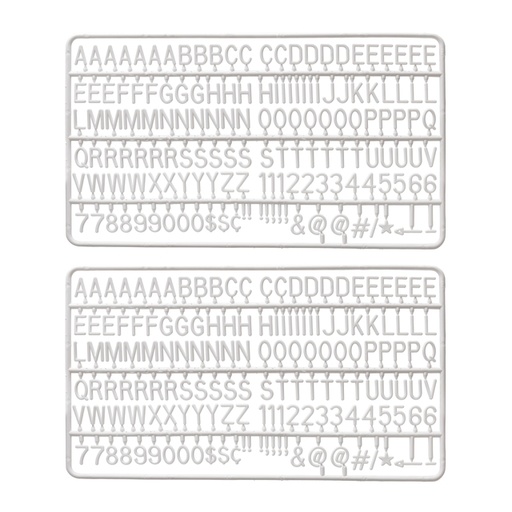 [1431080] Set lettres IEZZY pour tableau à lettres 2x 150 blanc