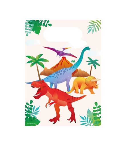 [1435059] Cadeau tasjes Dino papier 23x16,5cm 6 stuks