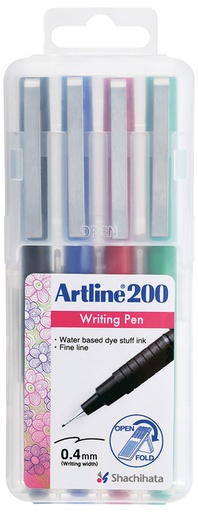 [1432980] Fineliner Artline 200 ogive Fin assorti 4 pièces