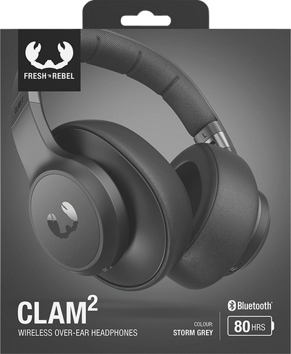 [1406864] Clam 2-Wireless over-ear headphones FnR-Storm Grey