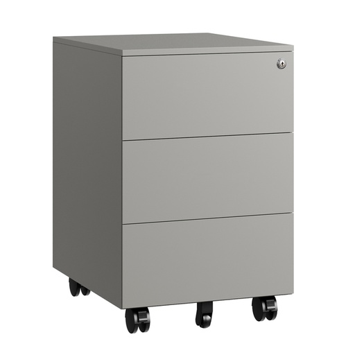 [1434520] Ladeblok Euroseat 3 gelijke lade 50x39x60cm op wieltjes grijs