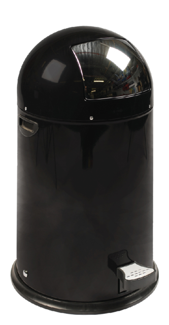 Poubelle à pédale EKO Kickcan 33 litres noir mat