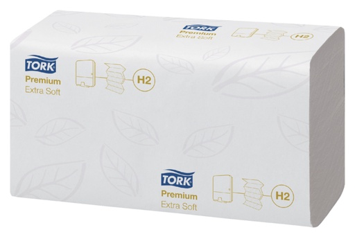 [890324] Essuie-mains Tork H2 Xpress Premium 100297 Multifold 2 épaisseurs 212x340mm blanc 21x 100 feuilles