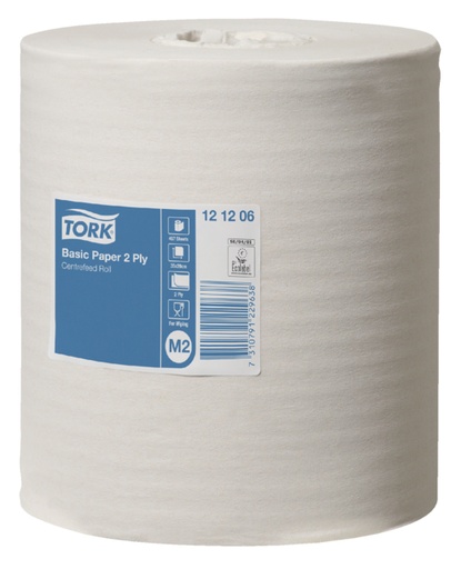 [892062] Papier d'essuyage Tork M2 Basic Universal 121206 2 épaisseurs 160m blanc