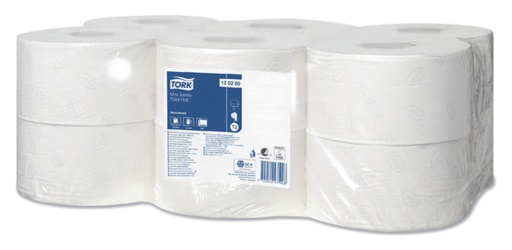 [892167] Papier toilette Tork T2 Mini Jumbo  Advanced 120280 2 épaisseurs 12 rouleaux blanc