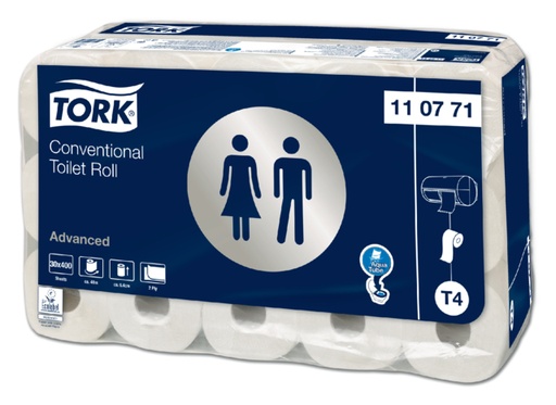 [892165] Papier toilette Tork T4 110771 Advanced 2 épaisseurs 400 feuilles blanc