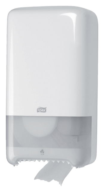 Distributeur papier toilette Tork Twin Mid-size T6 Elevation 557500 blanc