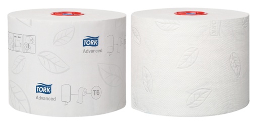 [892057] Papier toilette Tork Mid-size T6 Premium 127530 2 ép 100m blanc