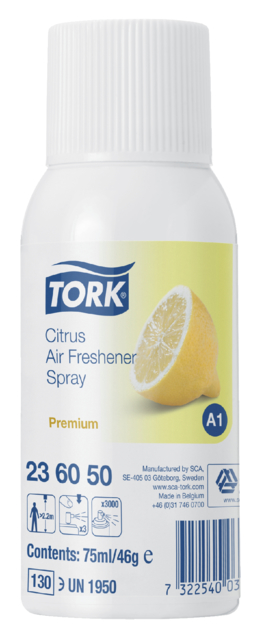 Aérosol désodorisant Tork A1 236050 spray Citron 75ml