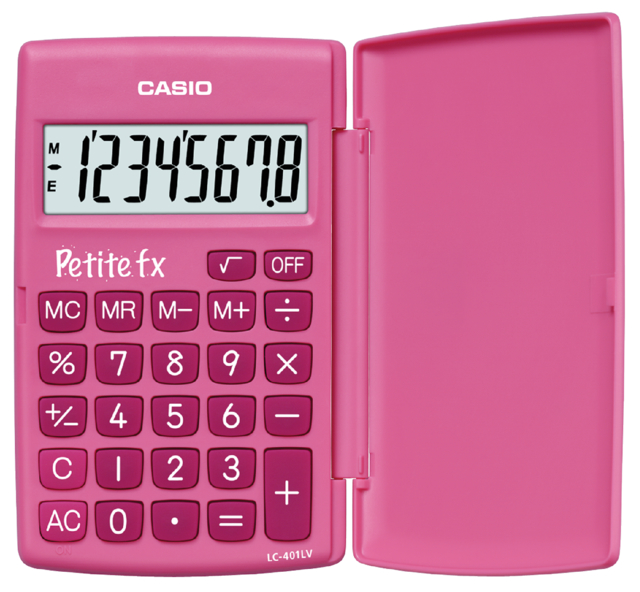 Calculatrice scolaire Casio rose