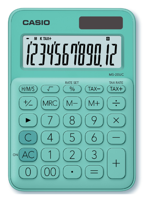 Calculatrice Casio MS-20UC vert