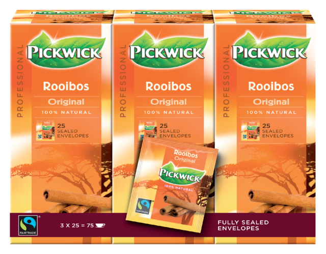 Thé Pickwick Fair Trade rooibos 25x 1,5g