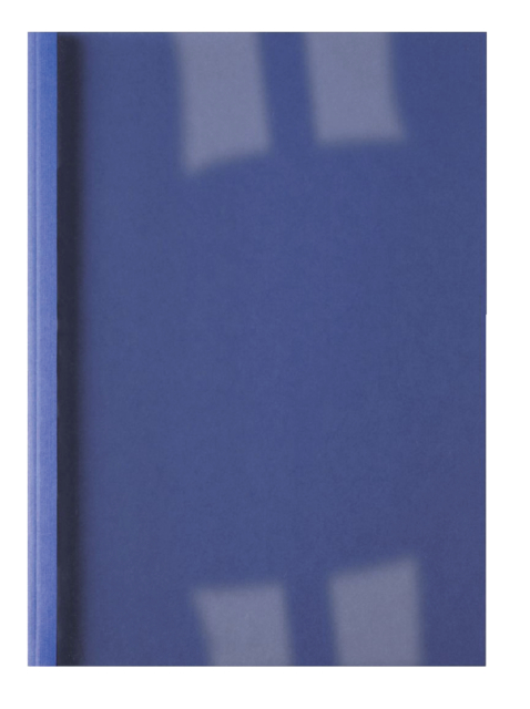 Couverture de reliure thermique GBC A4 3mm lin bleu foncé 100 pièces