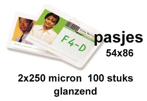 [535372] Pochette de plastification GBC carte 54x86mm 2x250 microns 100 pièces