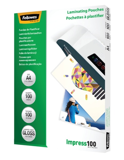 [535477] Lamineerhoes Fellowes A4 2x100micron glans 100 stuks