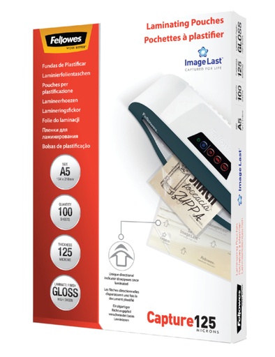 [535459] Lamineerhoes Fellowes A5 2x125micron glans 100 stuks