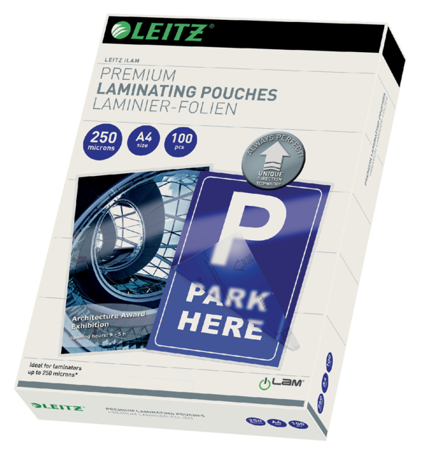 Pochette de plastification Leitz iLAM A4 2x250 micron 100 pièces