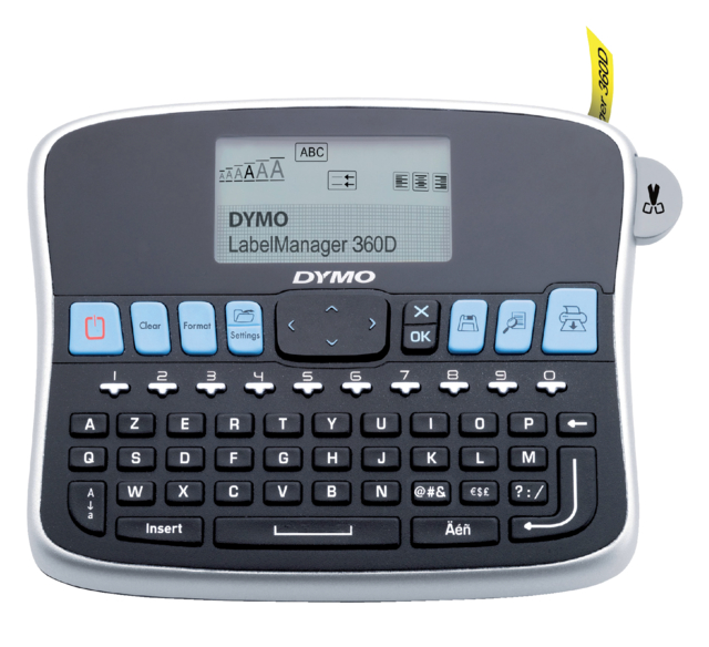 Etiqueteuse Dymo LabelManager 360D portable azerty 19mm noir