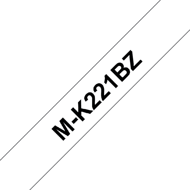 Ruban de lettrage Brother P-Touch MK221 9mm noir sur blanc