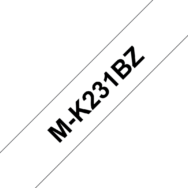 Ruban de lettrage Brother P-Touch MK231 12mm noir sur blanc