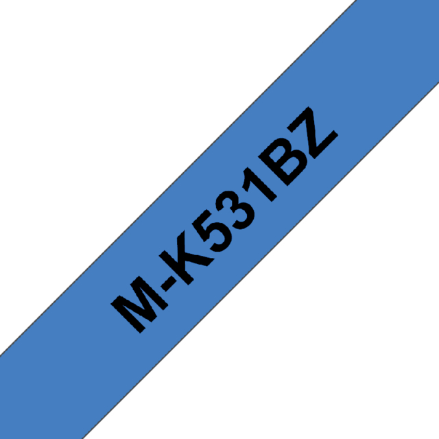 Ruban de lettrage Brother P-Touch MK531BZ 12mm noir sur bleu