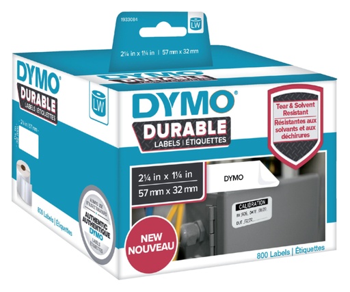 [817578] Etiquette Dymo LabelWriter Industriel 32x57mm rouleau 800 pièces blanc