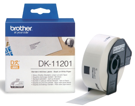 [817422] Etiket Brother DK-11201 adressering 29x90mm 1 rol á 400 stuks wit