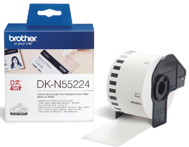 Etiquette Brother DK-N55224 54mm papier 30m blanc non-AC
