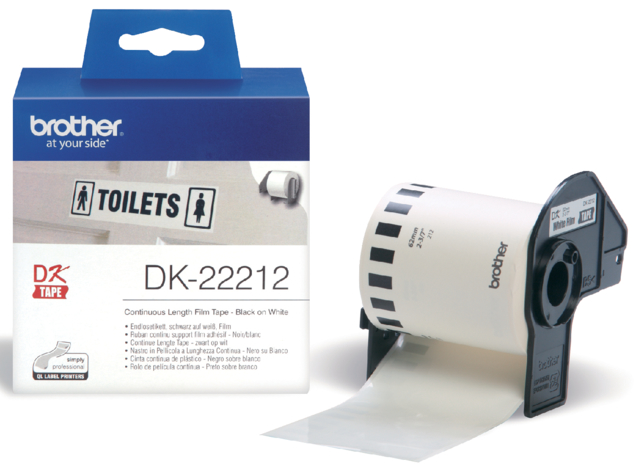 Etiquette Brother DK-22212 62mm film 15m blanc
