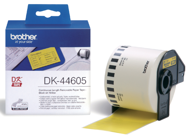 Etiket Brother DK-44605 62mm thermisch 30-meter geel papier