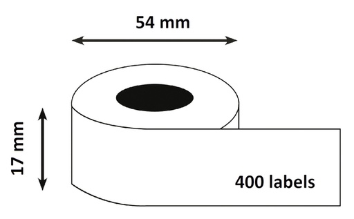 [817609] Etiquettes Quantore DK-11204 17x54mm blanc