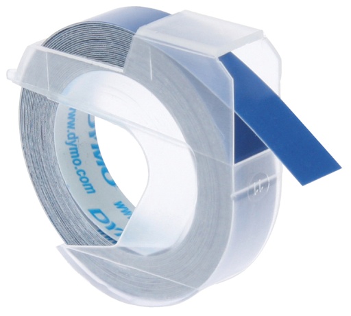 [930573] Ruban Dymo Rhino embossing vinyle 9mmx3m blanc sur bleu